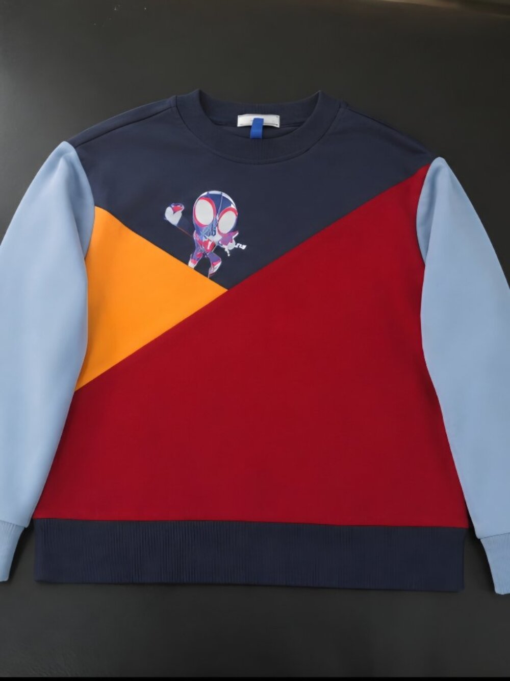 Maisonette Spidey Color Block Marvel Sweatshirt In Size 6